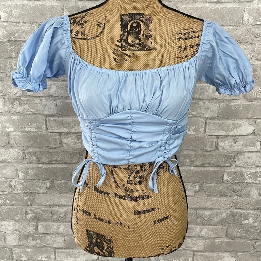 Shein Blue Cropped Top